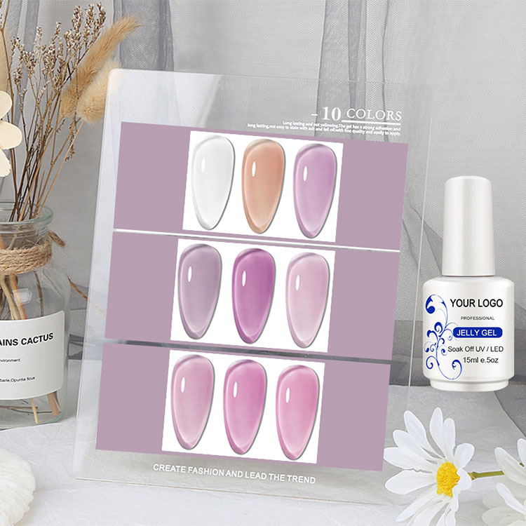 Ice da 15 ml attraverso smalto gel di gelatina bianca rosa