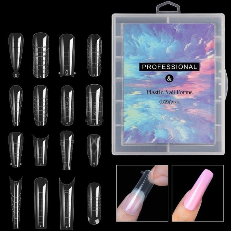 Punte per unghie artificiali con stampo per nail art in acrilico