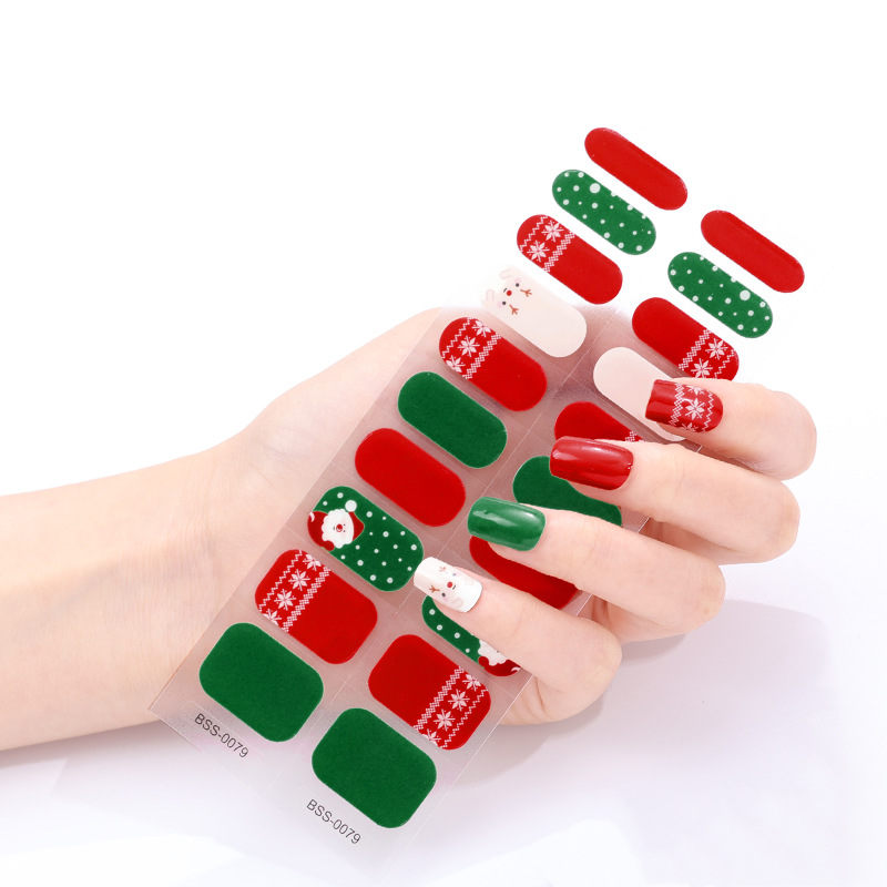 Wrap per unghie natalizie