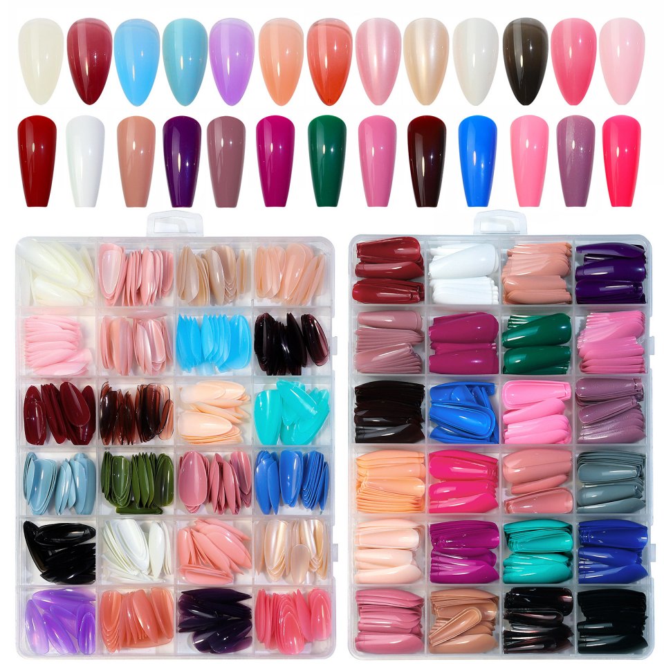 punte colorate per unghie finte