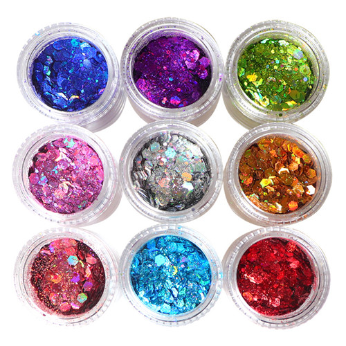 Polvere glitter acrilica decorativa per unghie per accessori per unghie