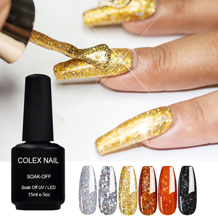 Smalto gel glitter a diamante