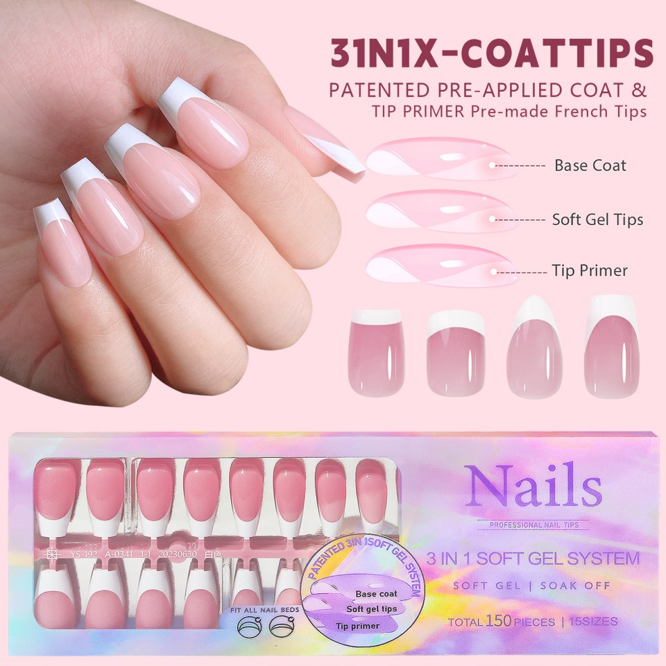 French Tip Press sull'unghia