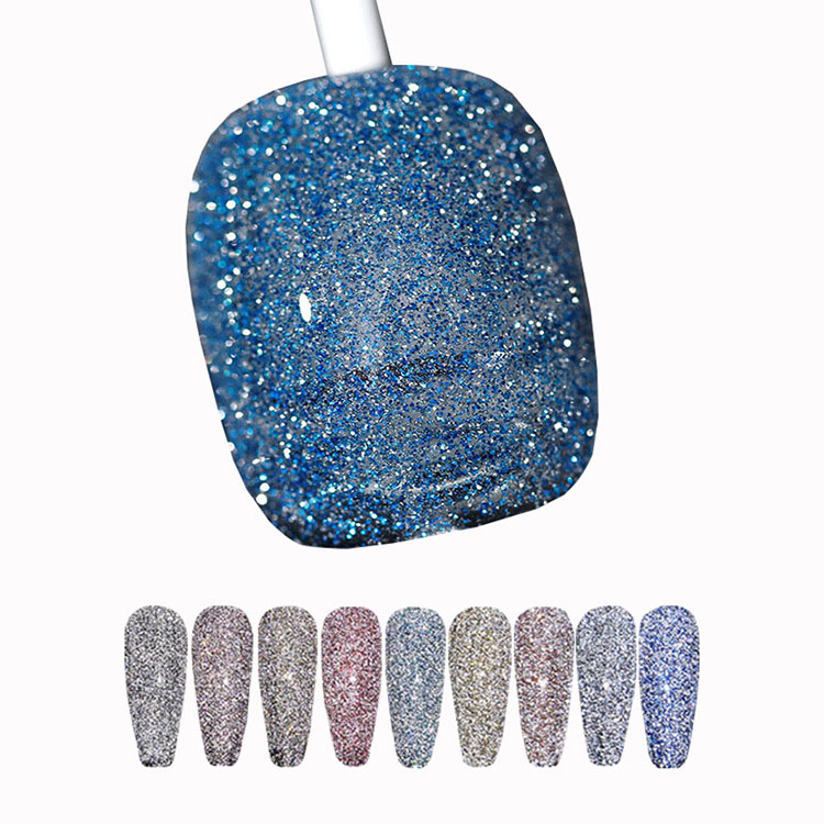 Il colore glitter ha cambiato la smalto gel da discoteca