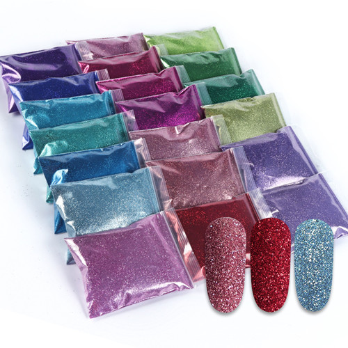 Polveri per nail art con pigmenti olografici luccicanti