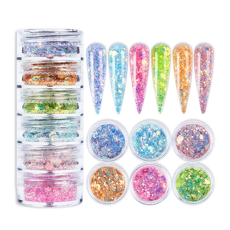 Polvere glitter per unghie